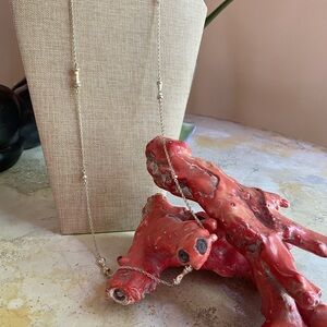 Elegant Silver Beaded Necklace